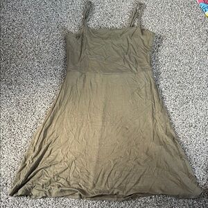 Olive Green Sleeveless Dress